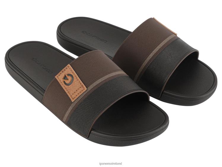 Footwear VR06T463 Men Brown Stripe Ipanema Dakar Slide