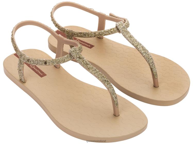 Footwear VR06T116 Women Soft Gold Ipanema Class Sandal Glitter