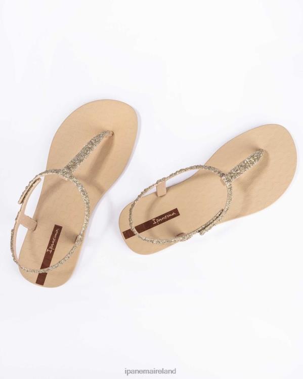 Footwear VR06T116 Women Soft Gold Ipanema Class Sandal Glitter