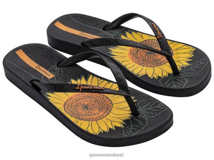 Footwear VR06T172 Women Black Ipanema Anatomic Sunflower