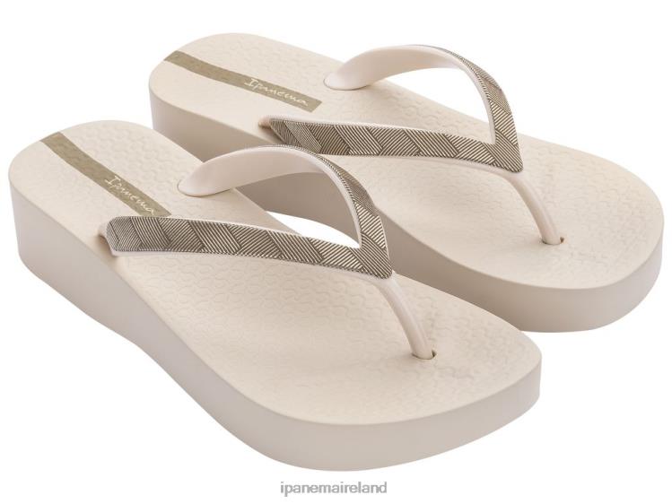 Footwear VR06T205 Women Ivory Ipanema Mesh Wedge Tex