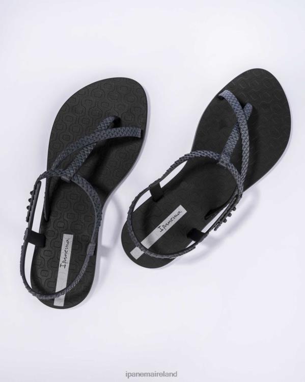Footwear VR06T48 Women Black Snake Ipanema Wish Sandal Depth