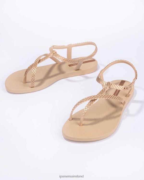 Footwear VR06T51 Women Soft Gold Snake Ipanema Wish Sandal Depth