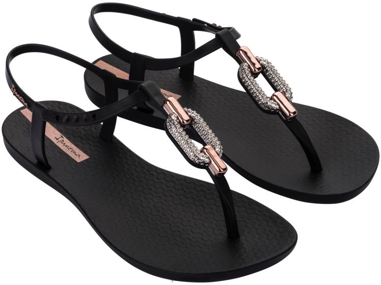 Footwear VR06T53 Women Black Rose Ipanema Sparkle Sandal