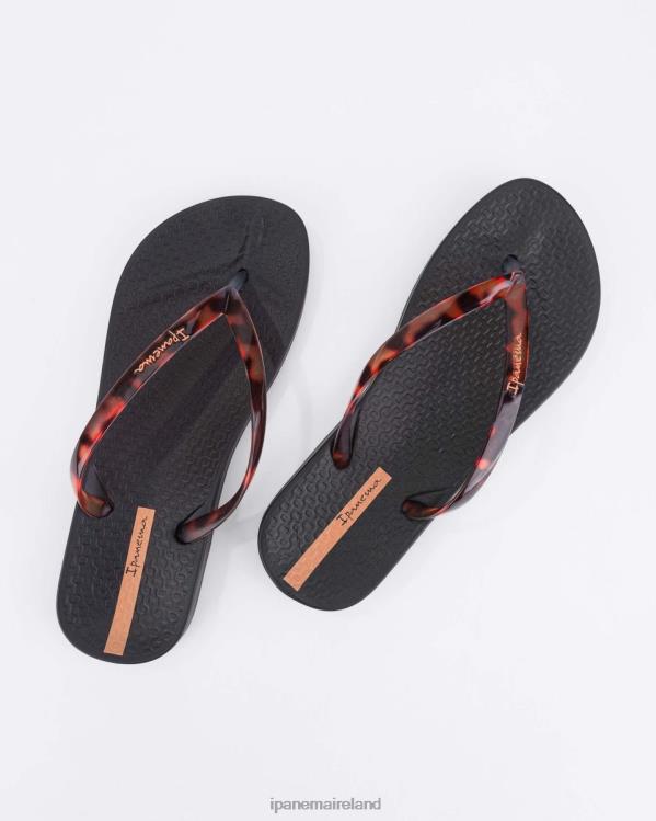Footwear VR06T81 Women Black Ipanema Connect Tortoise Shell