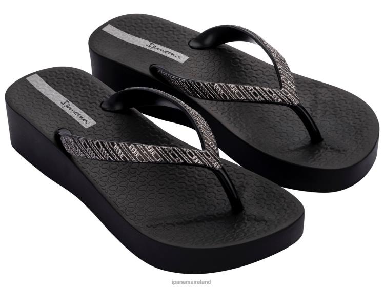 Footwear VR06T84 Women Black Ipanema Mesh Wedge Links